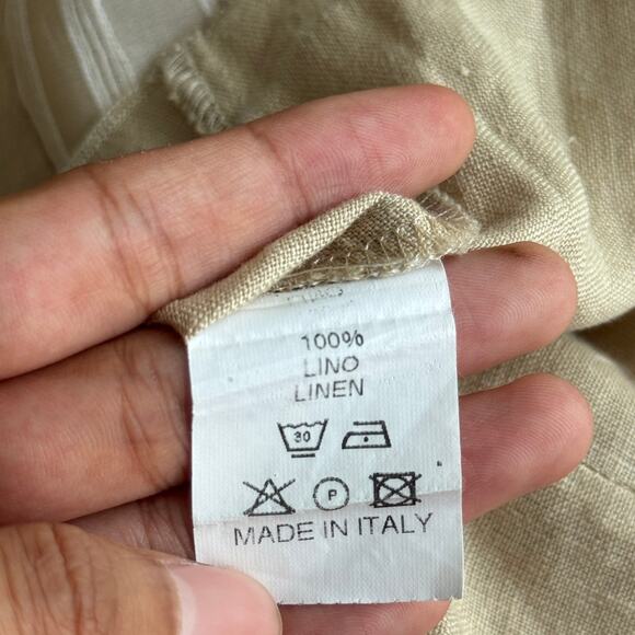 Vintage Italian 100% Linen Sheer-Stripe Tank (S/M) - Picture 7 of 8